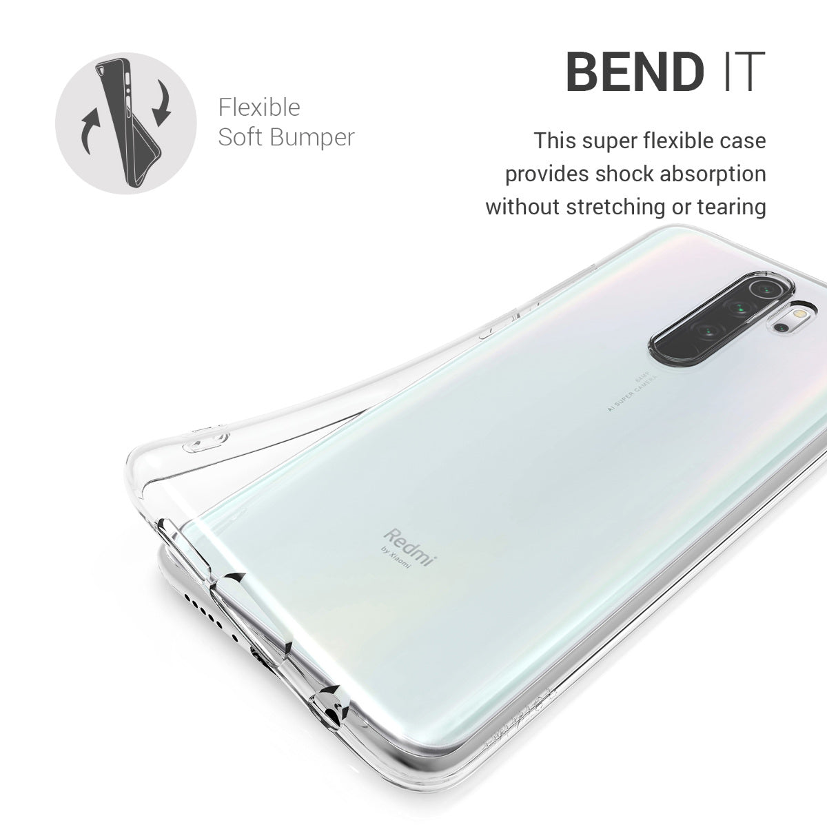 Xiaomi Redmi Note 8 Pro Silicone Phone Case Clear