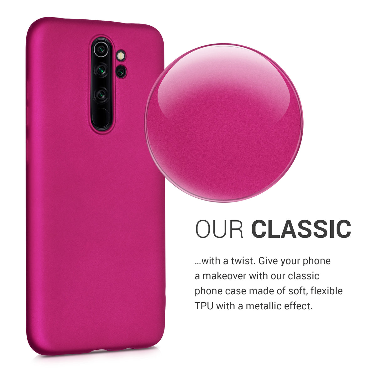 Xiaomi Redmi Note 8 Pro Metallic Silicone Phone Case