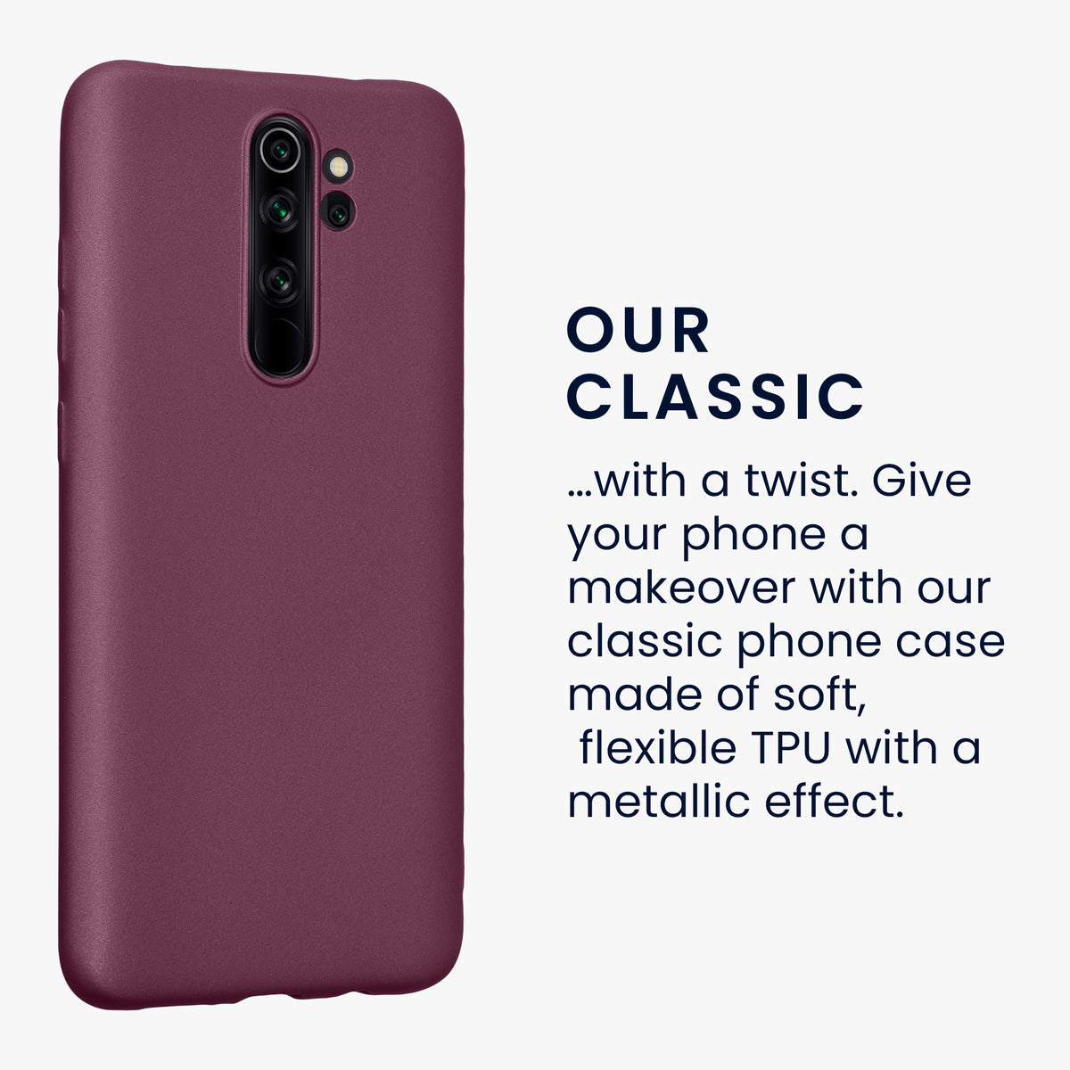 Xiaomi Redmi Note 8 Pro Metallic Silicone Phone Case