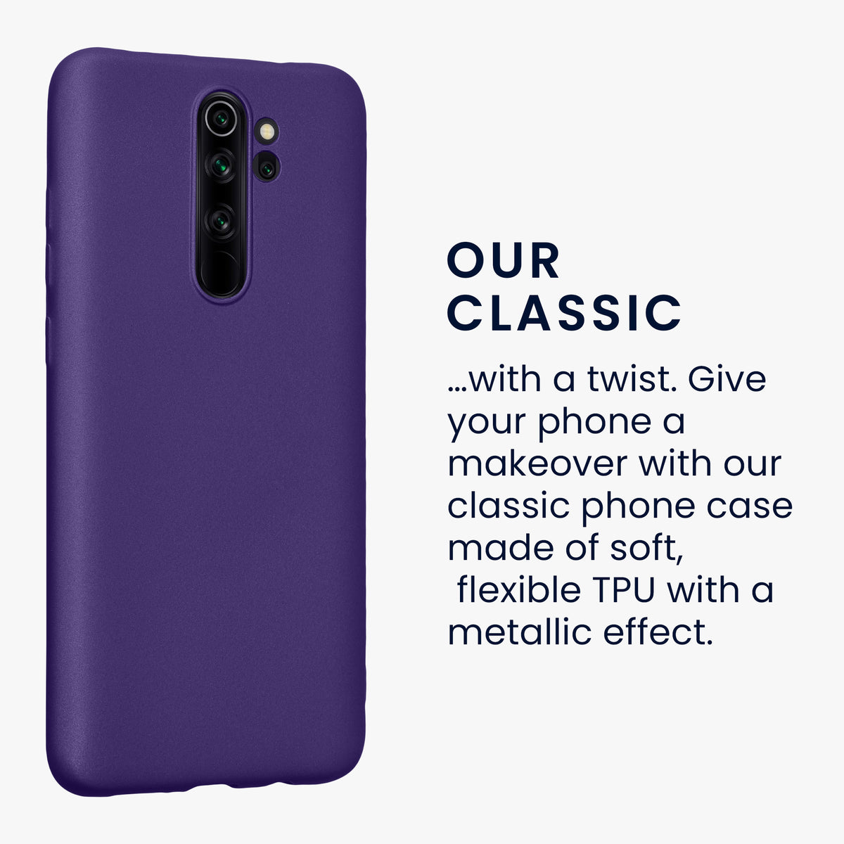 Xiaomi Redmi Note 8 Pro Metallic Silicone Phone Case