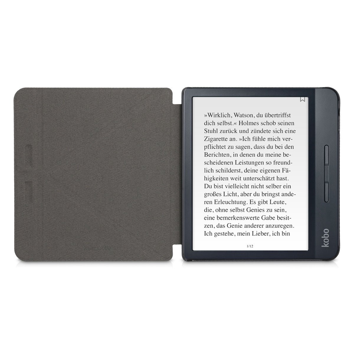 kwmobile Case for Kobo Libra H2O - eReader Flip Cover with Auto Sleep Function - Stand Case