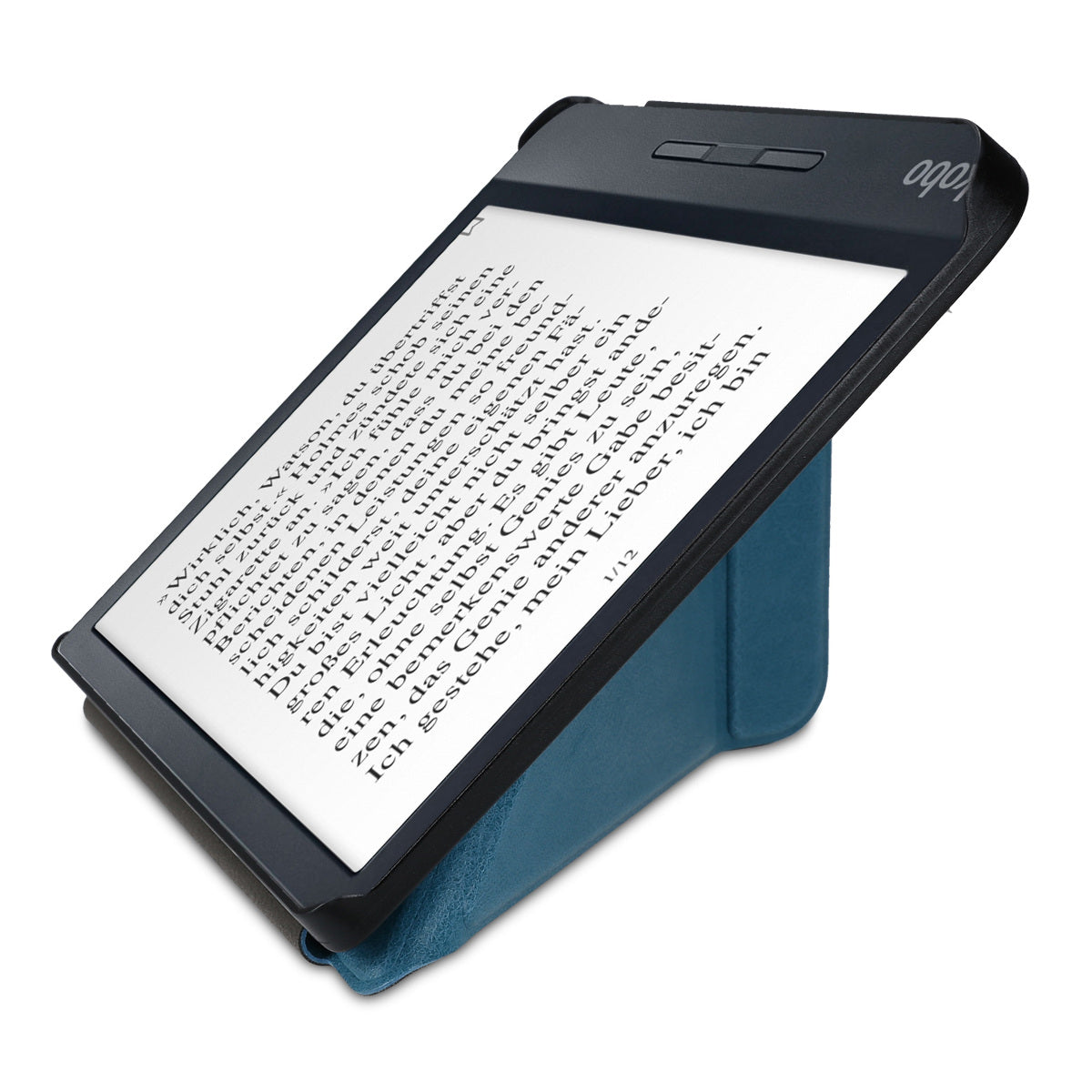 kwmobile Case for Kobo Libra H2O - eReader Flip Cover with Auto Sleep Function - Stand Case