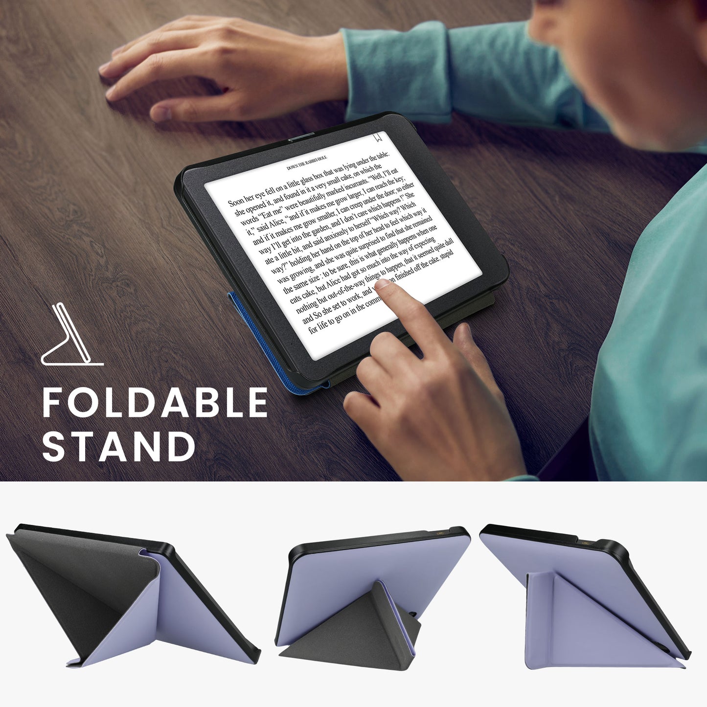 kwmobile Case for Kobo Libra H2O - eReader Flip Cover with Auto Sleep Function - Stand Case