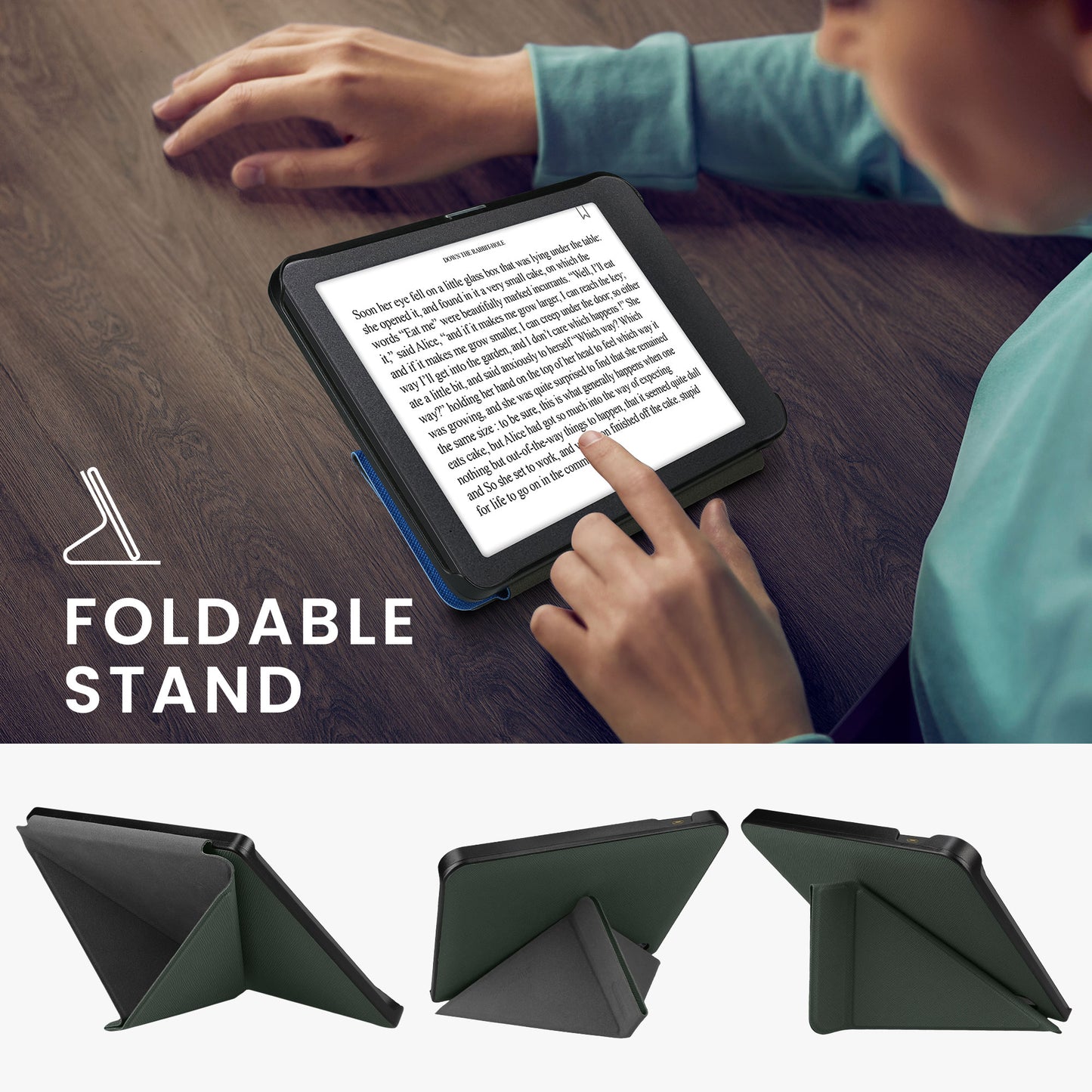 kwmobile Case for Kobo Libra H2O - eReader Flip Cover with Auto Sleep Function - Stand Case