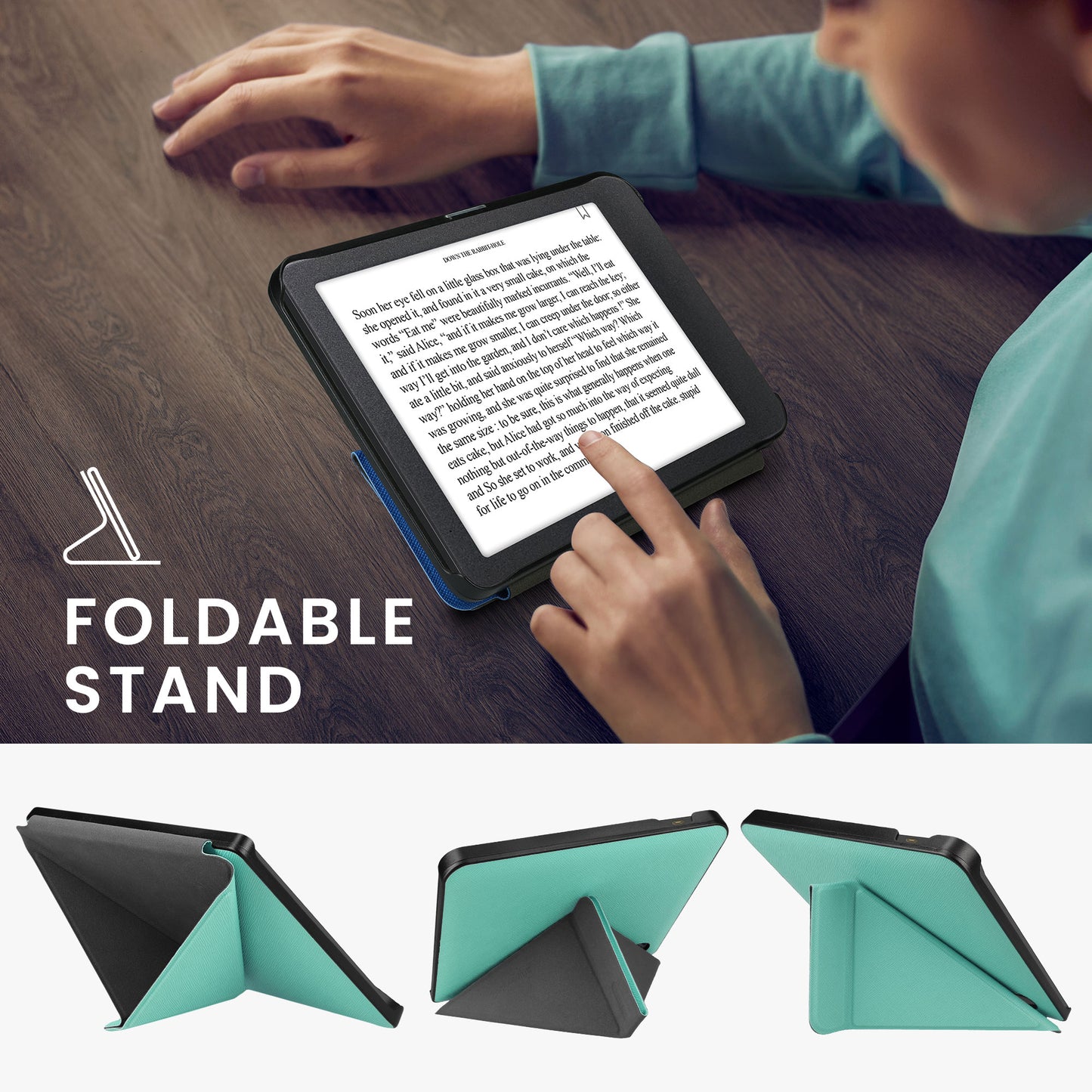 kwmobile Case for Kobo Libra H2O - eReader Flip Cover with Auto Sleep Function - Stand Case