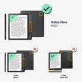kwmobile Case for Kobo Libra H2O - eReader Flip Cover with Auto Sleep Function - Stand Case