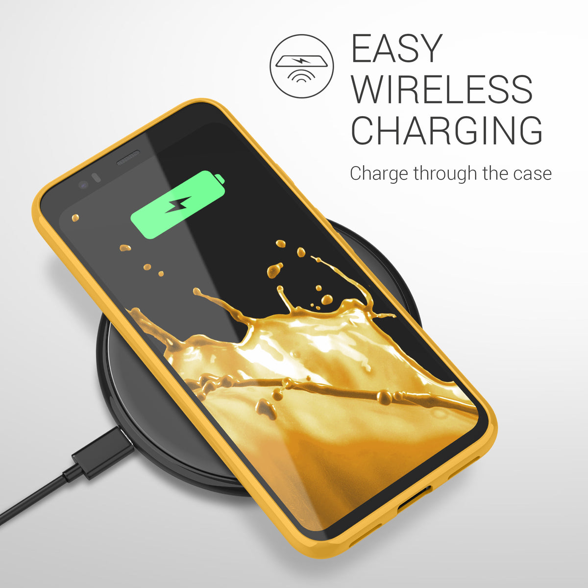 kwmobile Phone Case for Google Pixel 4 - Wireless Charging - Protective Cover
