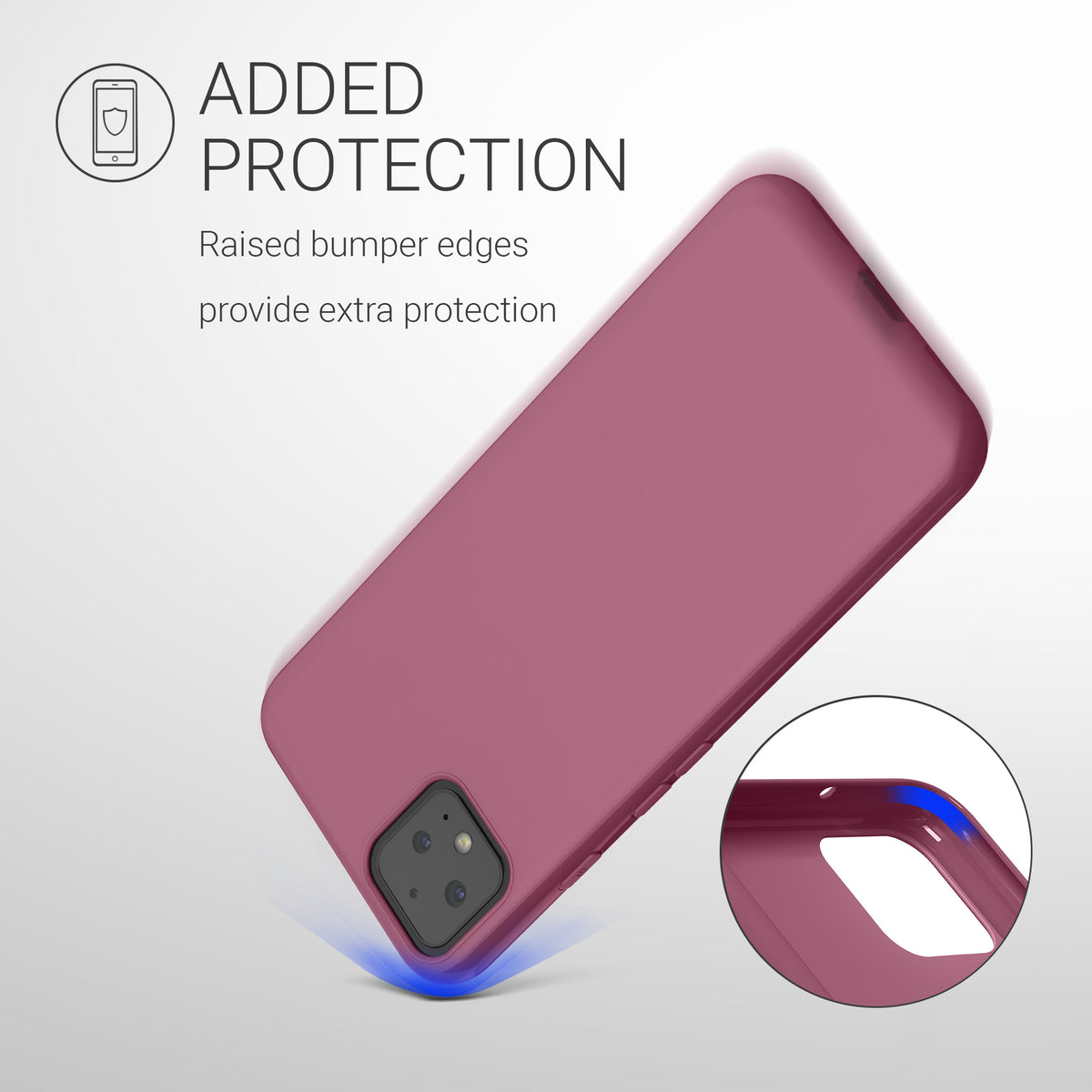 kwmobile Phone Case for Google Pixel 4 - Wireless Charging - Protective Cover