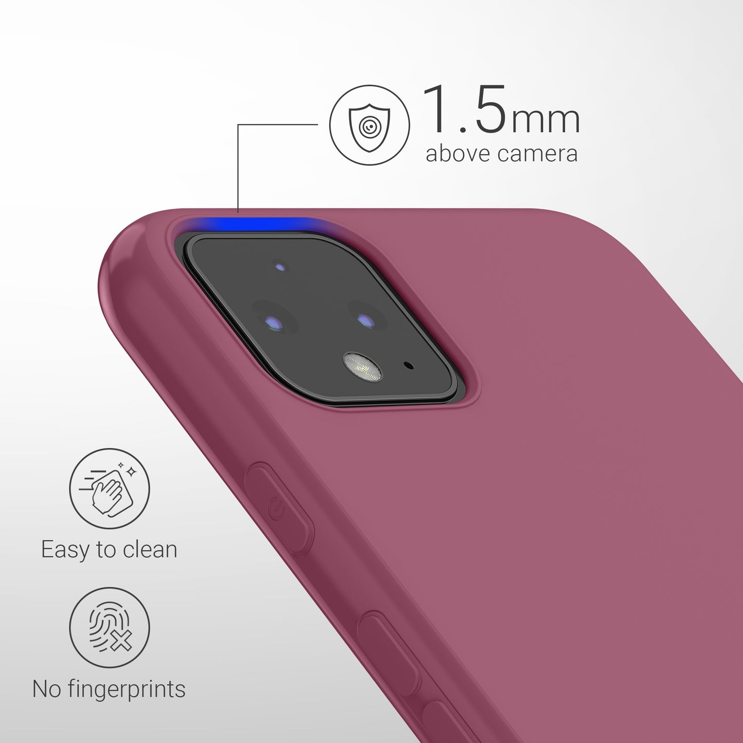 kwmobile Phone Case for Google Pixel 4 - Wireless Charging - Protective Cover