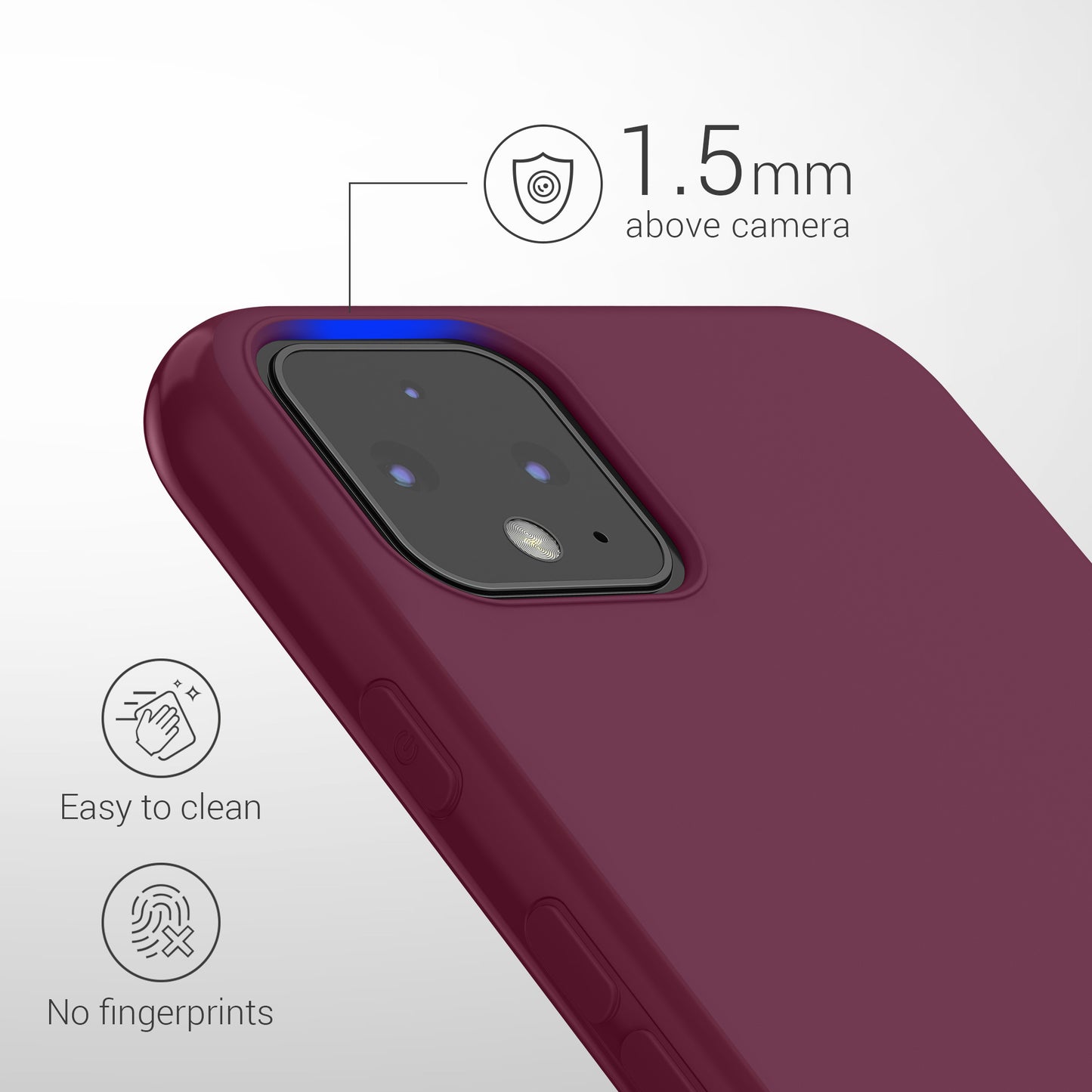 kwmobile Phone Case for Google Pixel 4 - Wireless Charging - Protective Cover