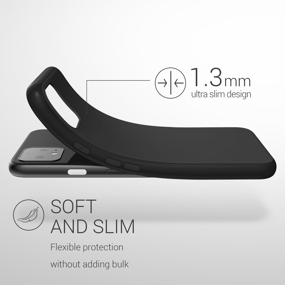 kwmobile Phone Case for Google Pixel 4 - Wireless Charging - Protective Cover