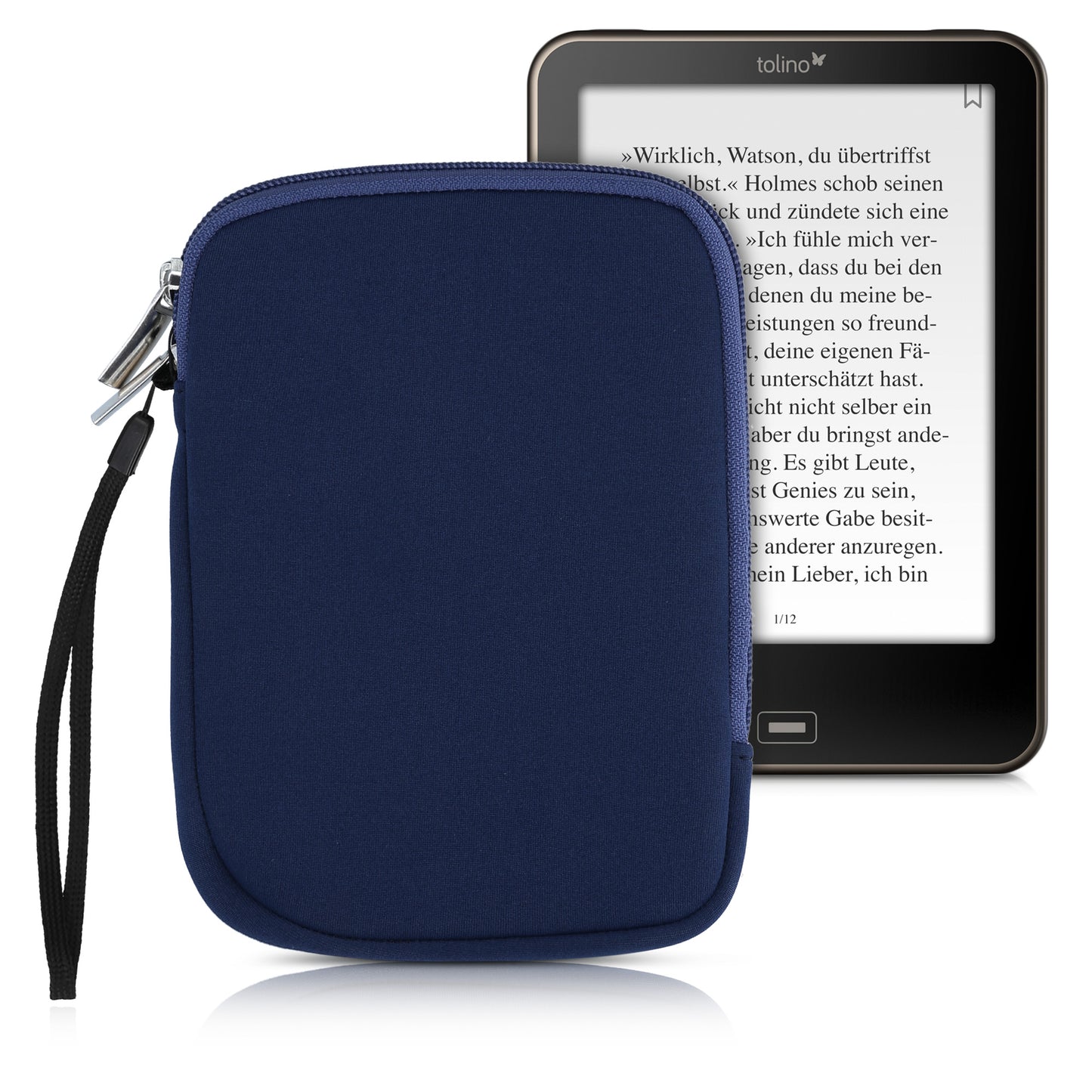kwmobile Protective Bag for eReader Pouch Cover Case Protective Sleeve 17 x 12 x 2 cm Internal Dimensions