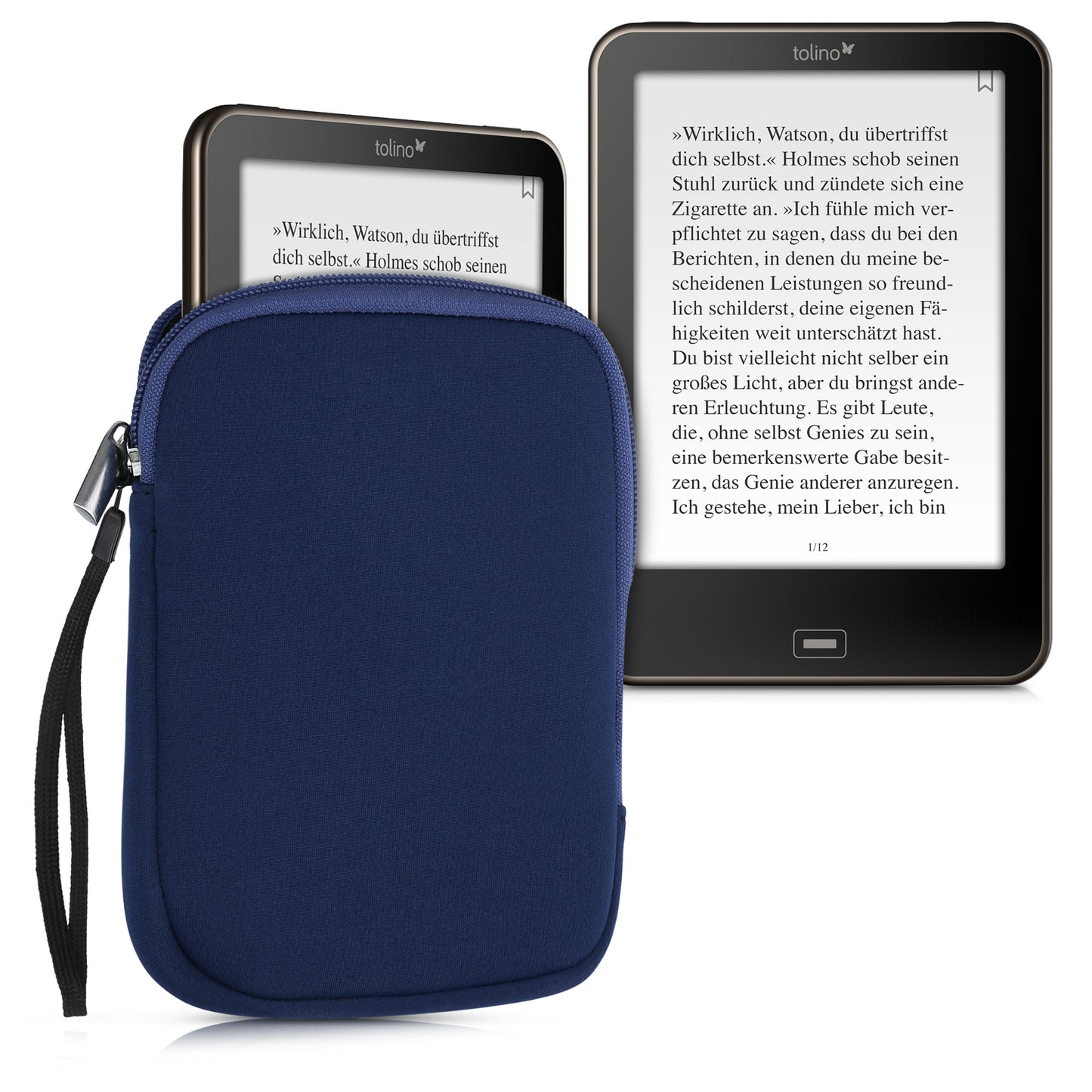 kwmobile Protective Bag for eReader Pouch Cover Case Protective Sleeve 17 x 12 x 2 cm Internal Dimensions