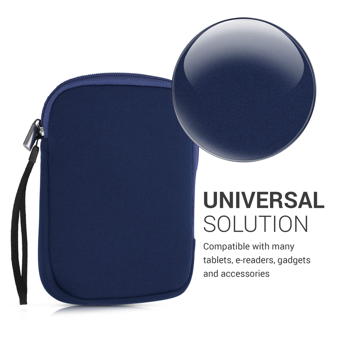 kwmobile Protective Bag for eReader Pouch Cover Case Protective Sleeve 17 x 12 x 2 cm Internal Dimensions
