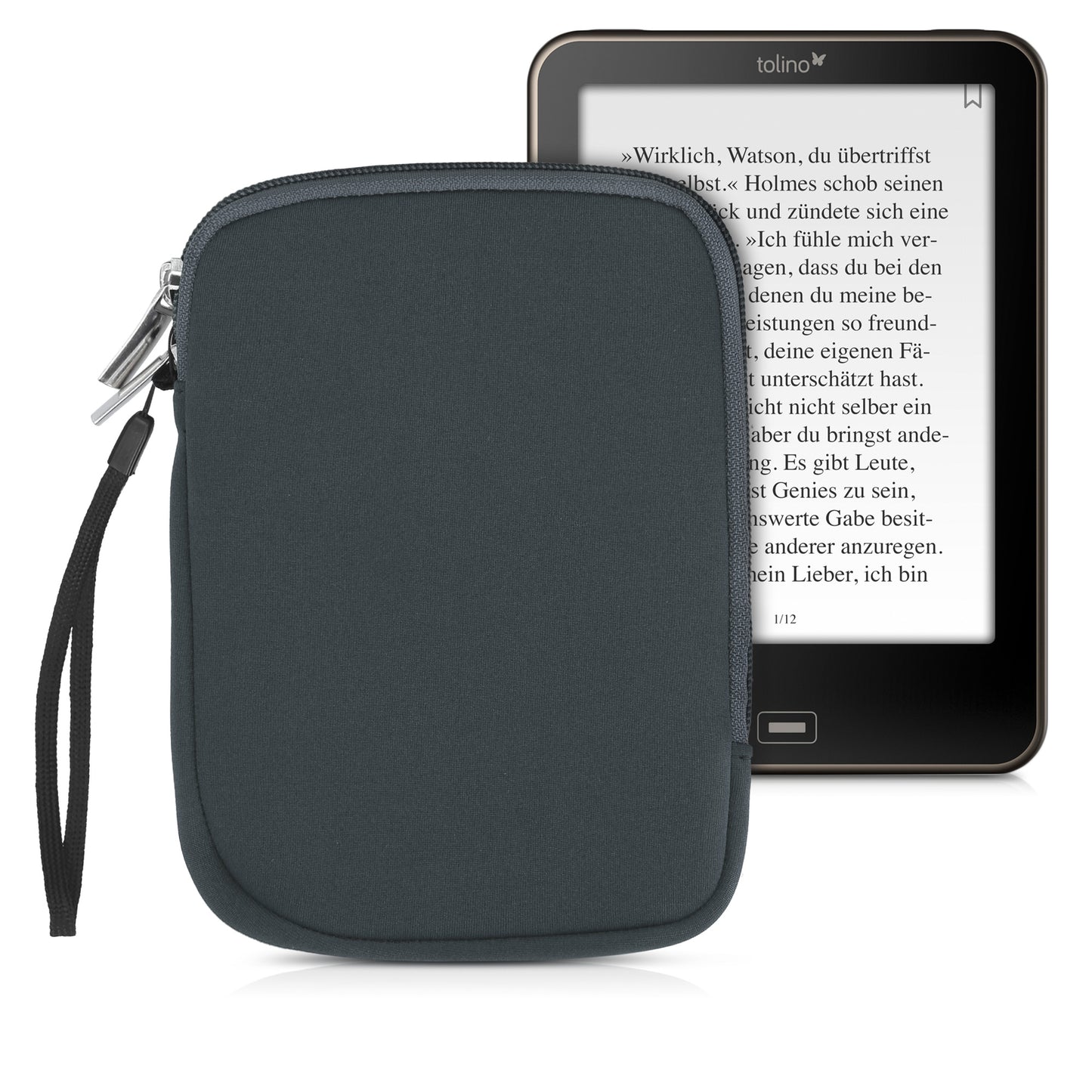 kwmobile Protective Bag for eReader Pouch Cover Case Protective Sleeve 17 x 12 x 2 cm Internal Dimensions