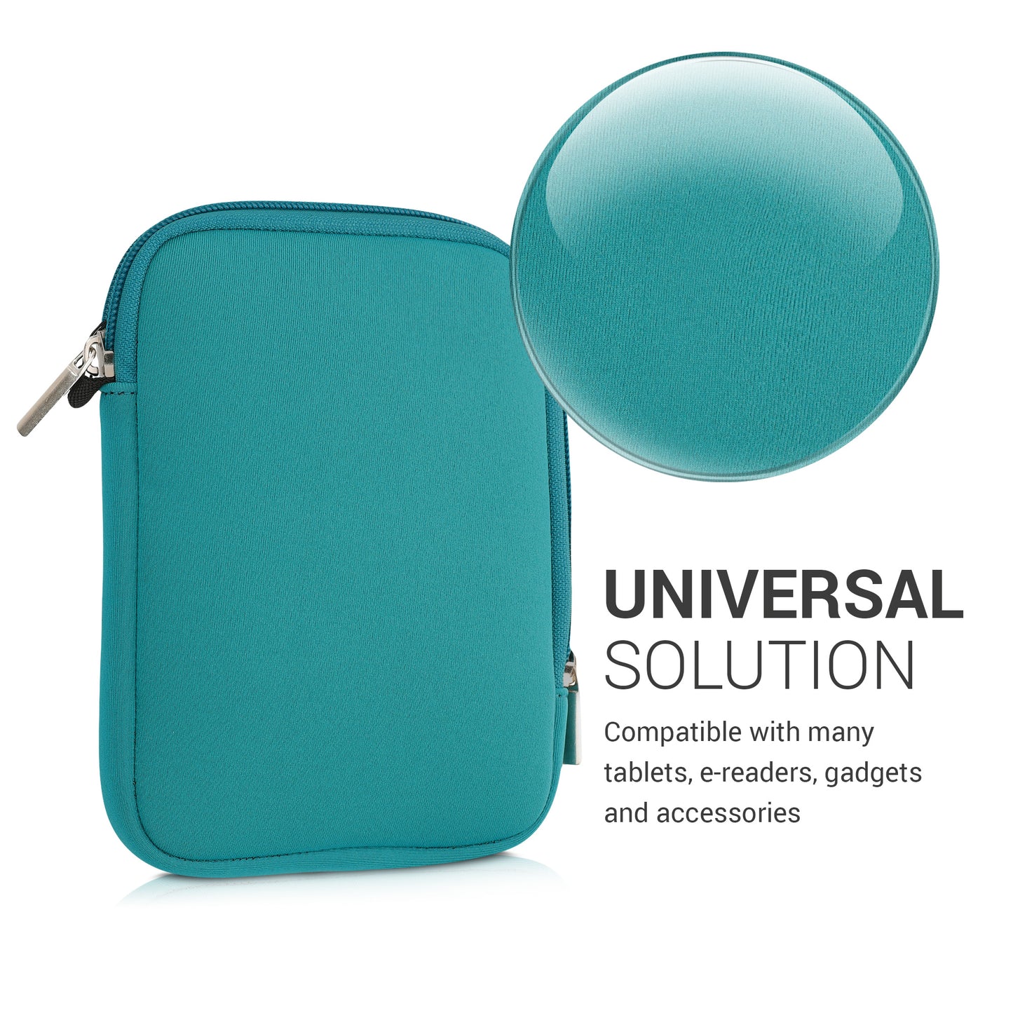 kwmobile Protective Bag for eReader Pouch Cover Case Protective Sleeve 17 x 12 x 2 cm Internal Dimensions