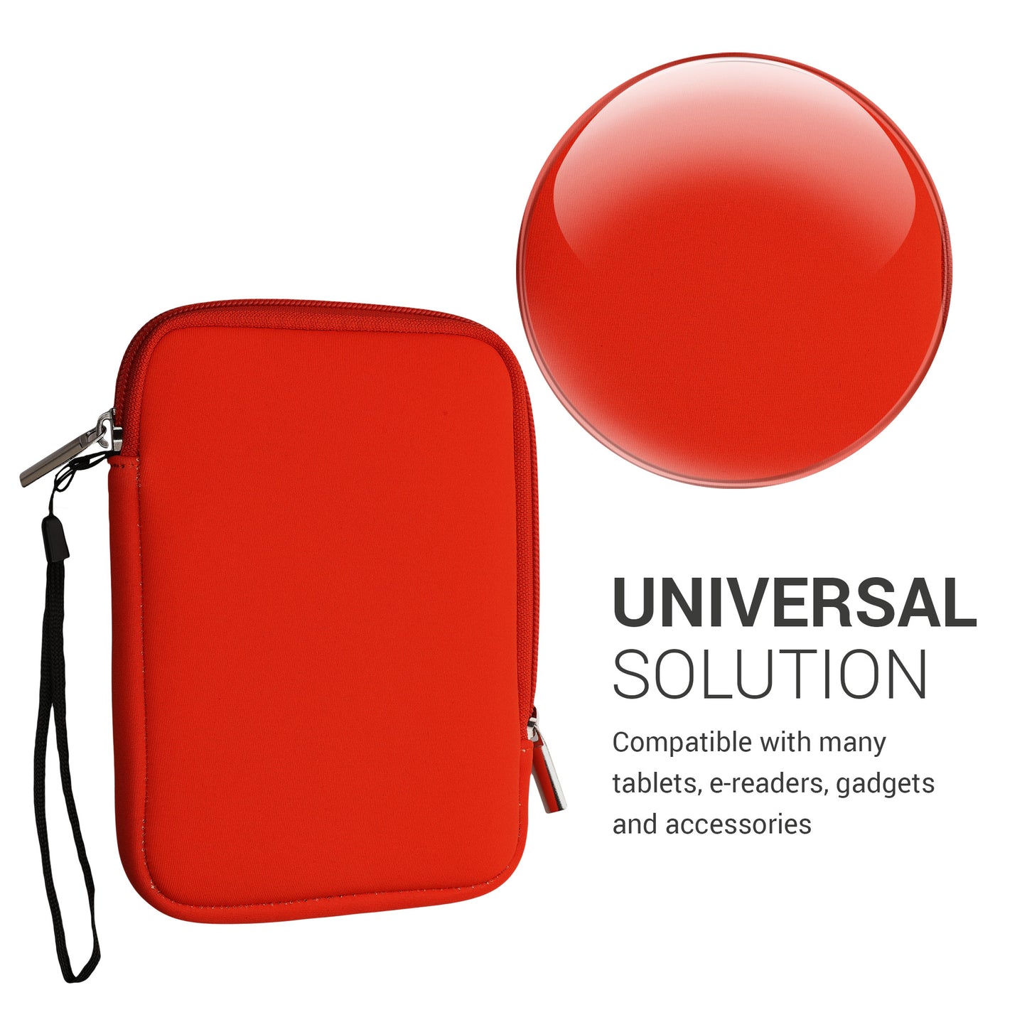 kwmobile Protective Bag for eReader Pouch Cover Case Protective Sleeve 17 x 12 x 2 cm Internal Dimensions