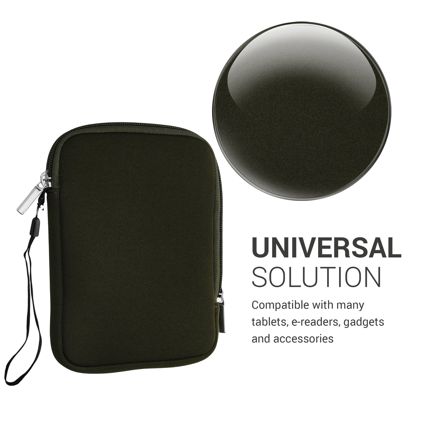 kwmobile Protective Bag for eReader Pouch Cover Case Protective Sleeve 17 x 12 x 2 cm Internal Dimensions
