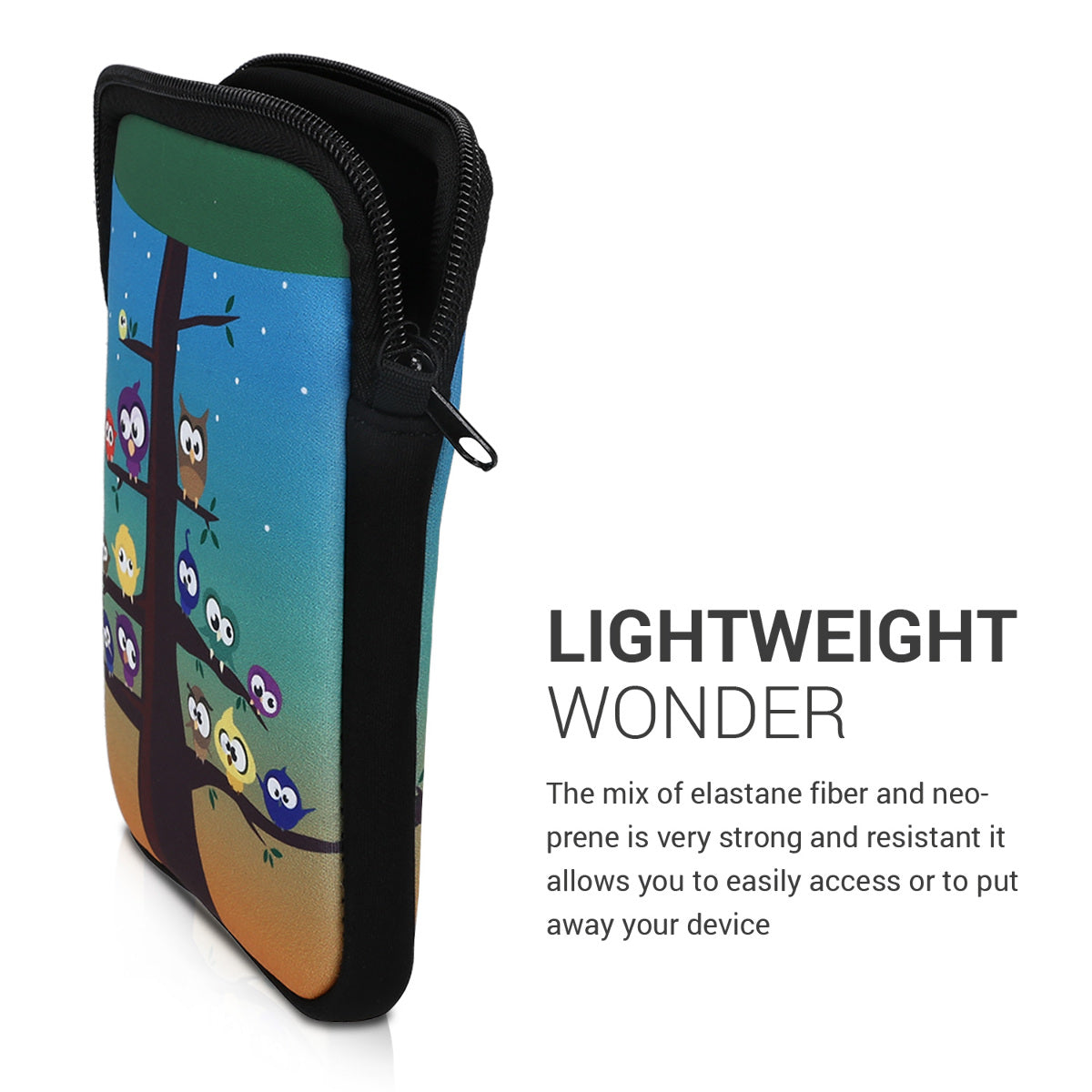 kwmobile Bag for eReader Protective Case Galaxy Tree Meadow 17 x 12 x 2 cm Inner Dimensions
