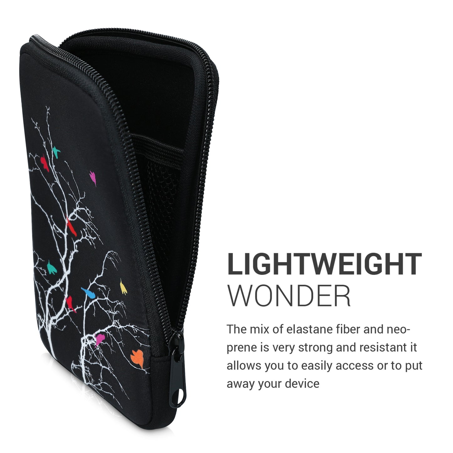 kwmobile Bag for eReader Protective Case Galaxy Tree Meadow 17 x 12 x 2 cm Inner Dimensions