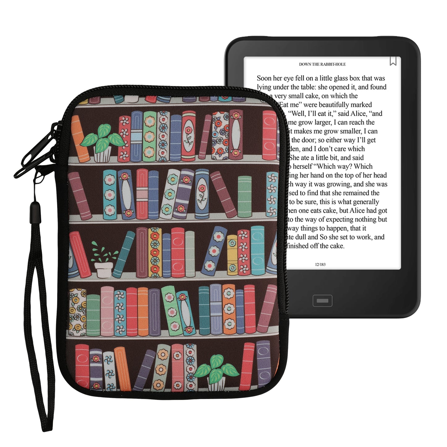 kwmobile Bag for eReader Protective Case Galaxy Tree Meadow 17 x 12 x 2 cm Inner Dimensions