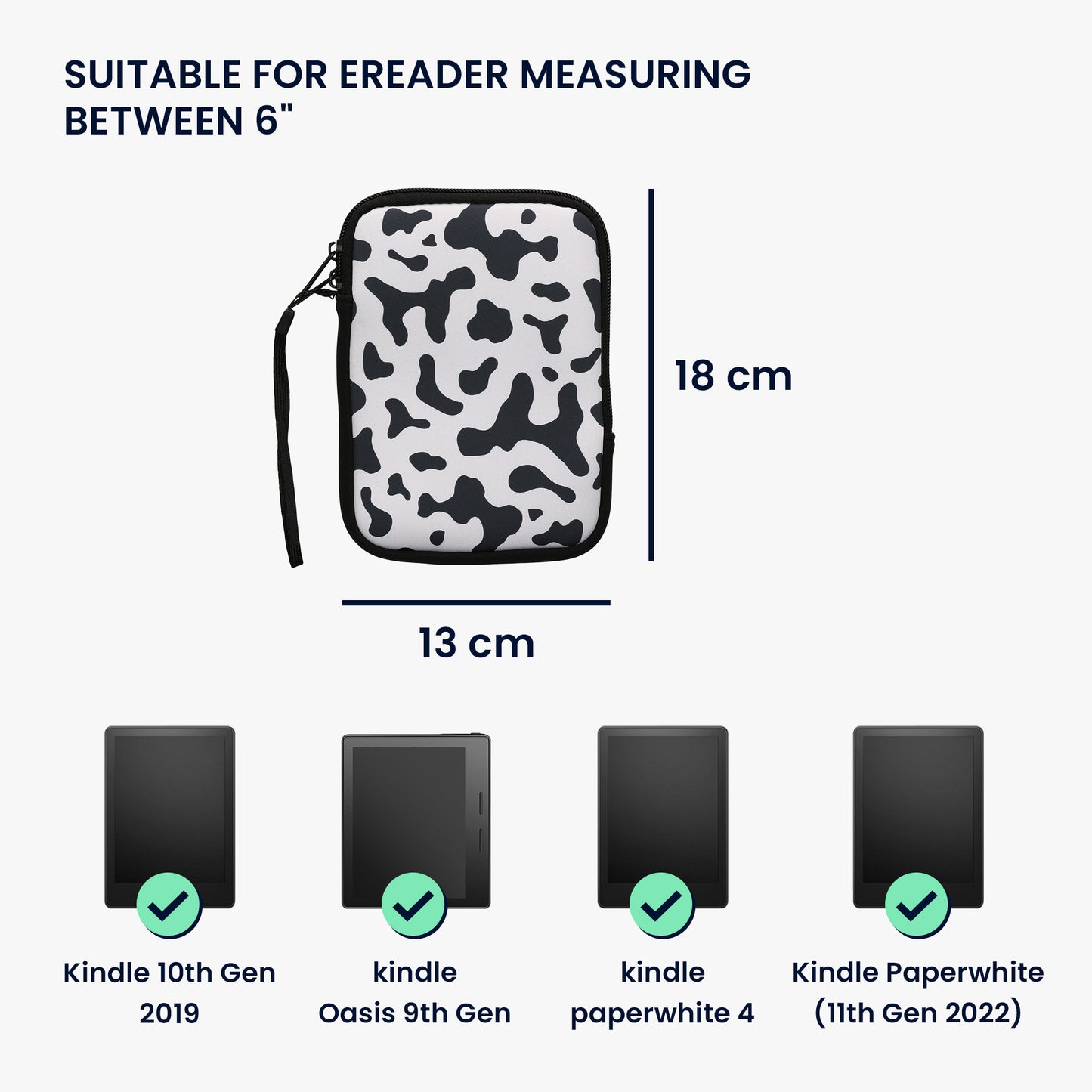kwmobile Bag for eReader Protective Case Galaxy Tree Meadow 17 x 12 x 2 cm Inner Dimensions
