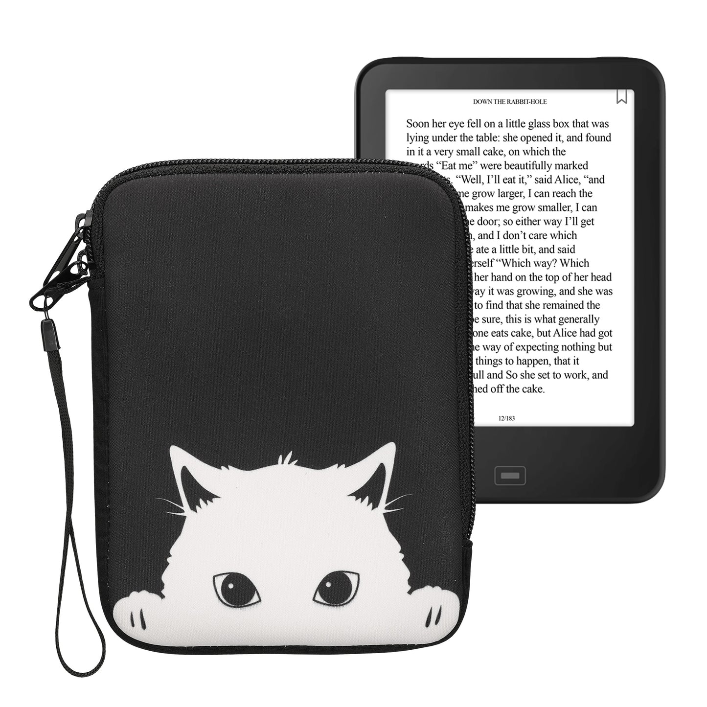 kwmobile Bag for eReader Protective Case Galaxy Tree Meadow 17 x 12 x 2 cm Inner Dimensions