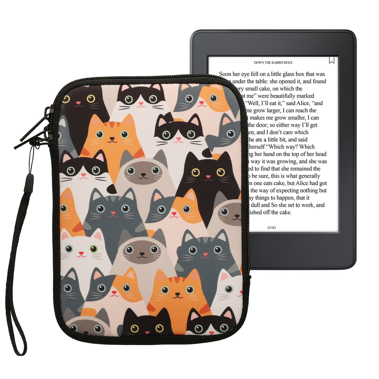 kwmobile Bag for eReader Protective Case Galaxy Tree Meadow 17 x 12 x 2 cm Inner Dimensions