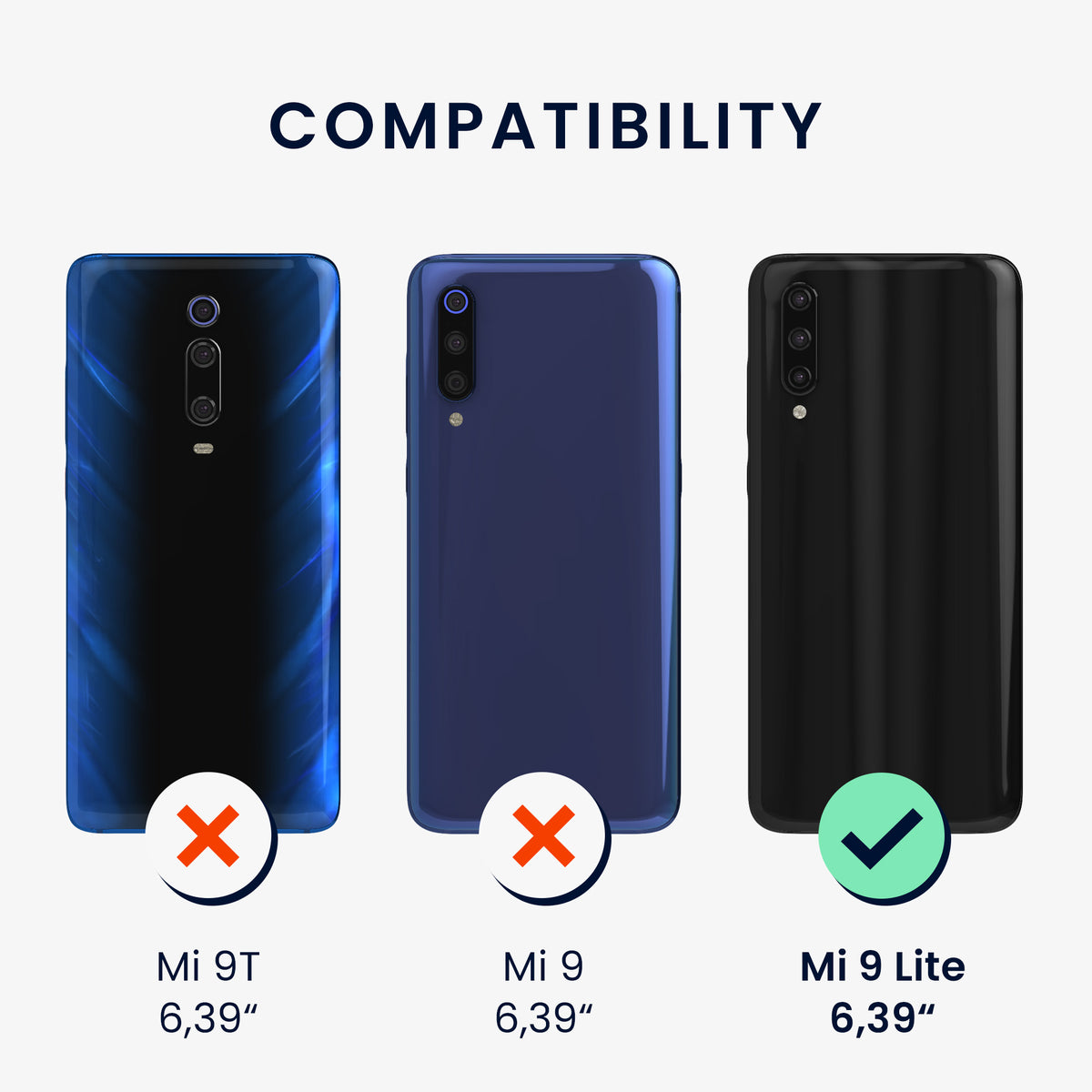 kwmobile Phone Case for Xiaomi Mi 9 Lite Case Silicone Case Protective Cover