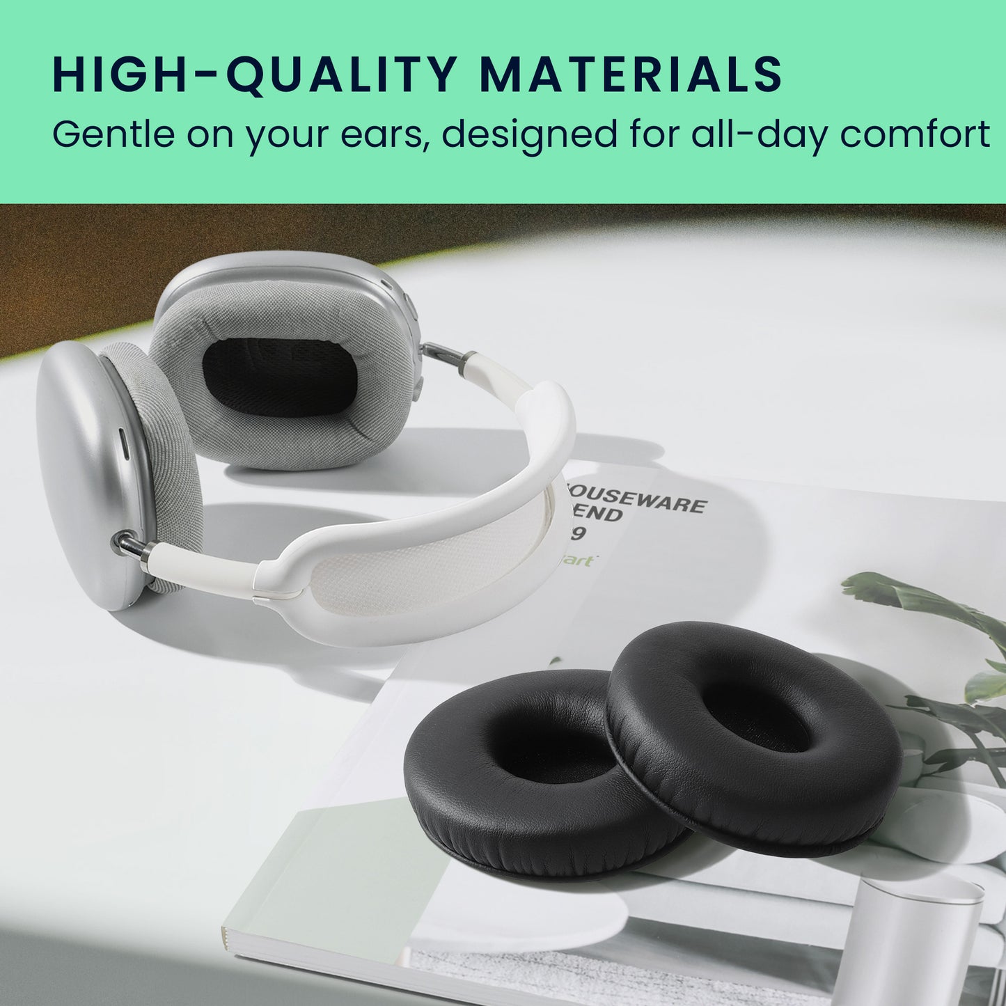 kwmobile Ear Pads for Sony Headphones Replacement Parts Over Ear Headphones