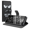 kwmobile Wallet Case Compatible with Ulefone Note 7 (2019) - Cover with Stand and Card Slots - Don't touch my Phone