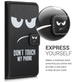 kwmobile Wallet Case Compatible with Ulefone Note 7 (2019) - Cover with Stand and Card Slots - Don't touch my Phone
