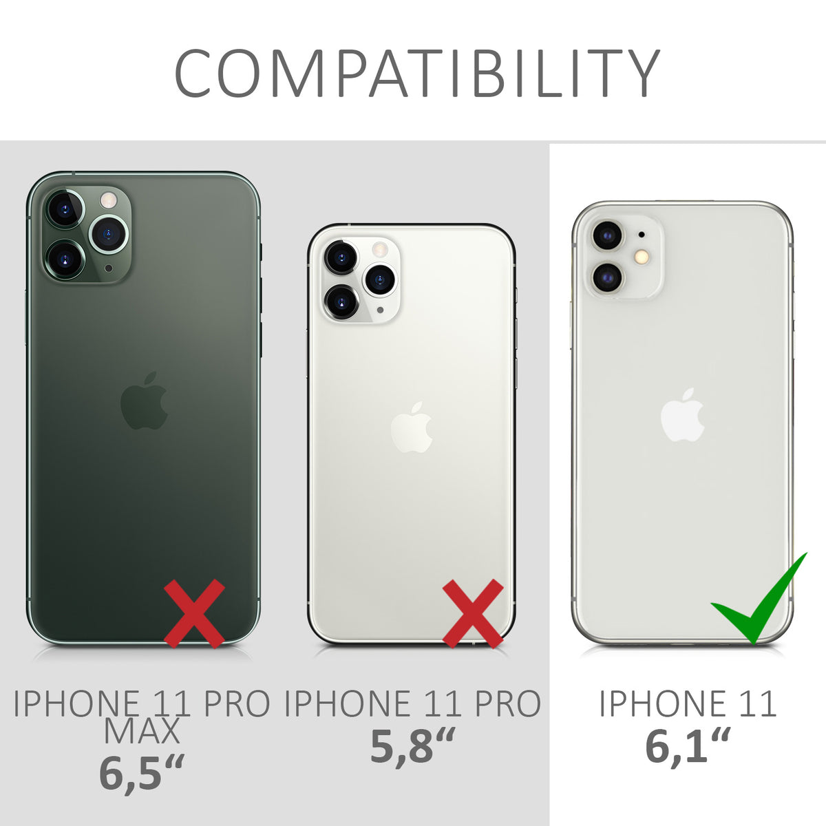 kwmobile Phone Case for Apple iPhone 11 Case - Silicone Case - Protective Cover