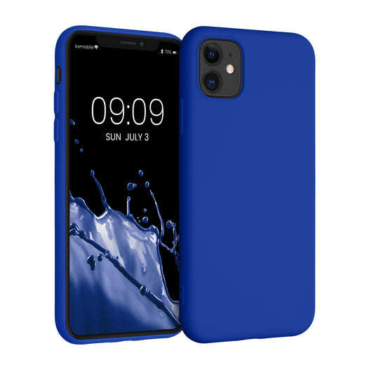 kwmobile Case Compatible with Apple iPhone 11 Case - Rubberized Silicone Phone Cover - Protective Case for Wireless Charging - Case