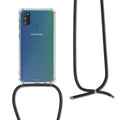 kwmobile Necklace Case compatible with Samsung Galaxy M30s Silicone Cover with Lanyard Strap Phone Case Transparent