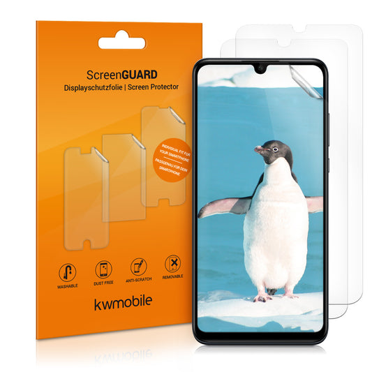 kwmobile 3x Displayschutzfolie kompatibel mit Huawei P30 Lite Folie - klare Schutzfolien Set in transparent Transparent  