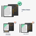 kwmobile Case for Tolino Vision 5 - eReader Cover Made of Faux Leather with Auto Sleep Function - Dandelion Love