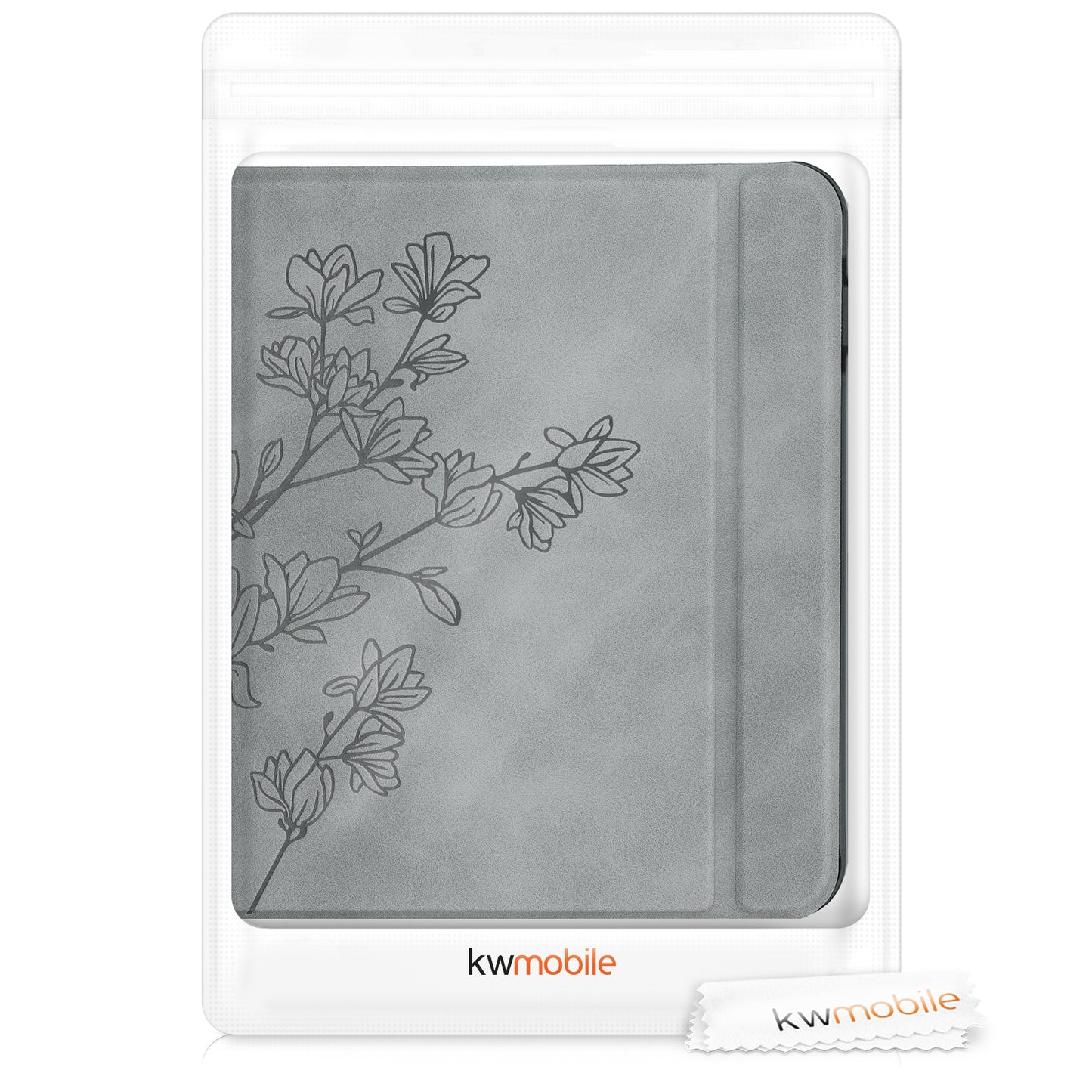 kwmobile Case for Tolino Vision 5 - eReader Cover Made of Faux Leather with Auto Sleep Function - Dandelion Love