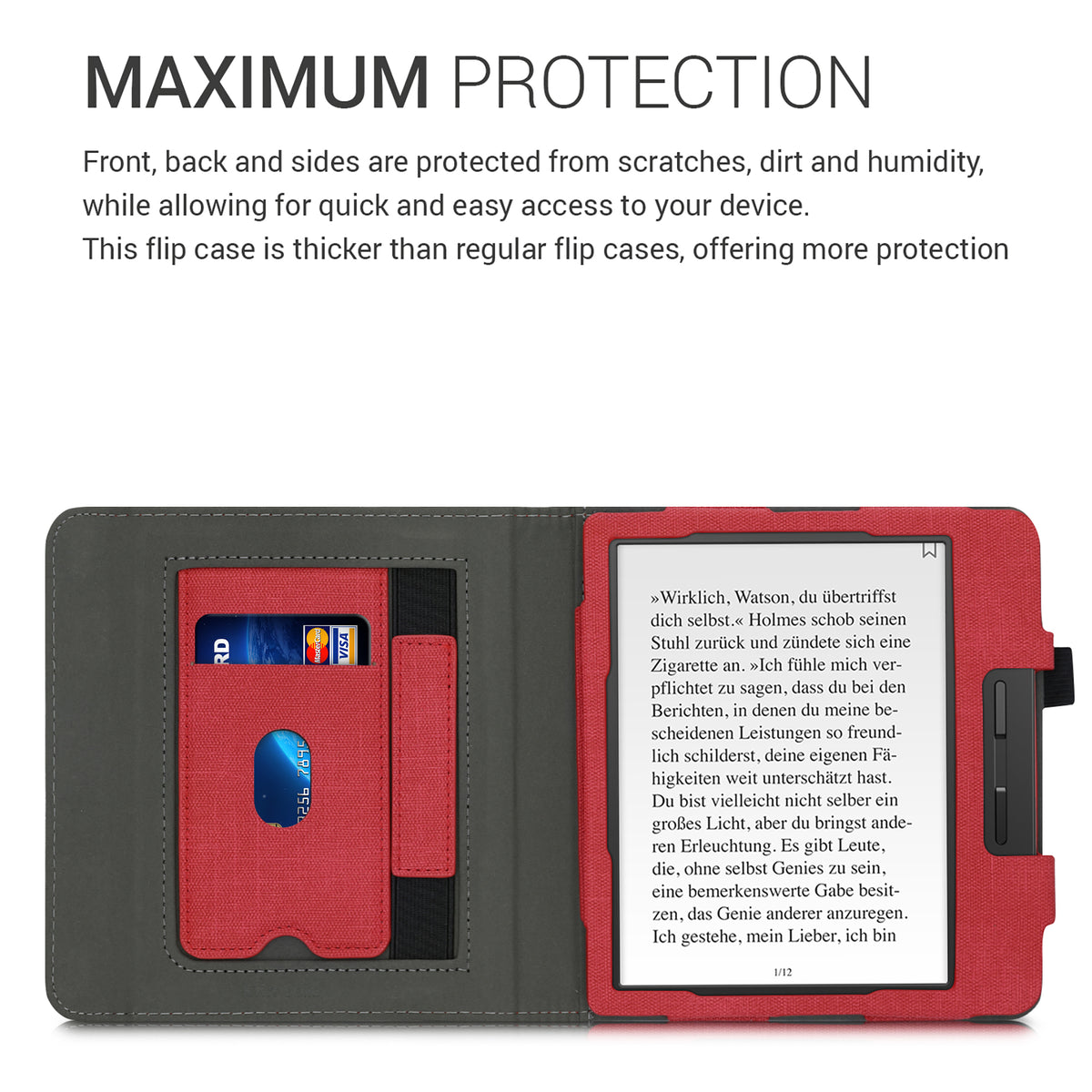 Tolino Vision 5 with Hand Strap Flip Case