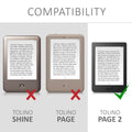 kwmobile Protective Case for Tolino Page 2 Cover - eReader Flip Case with Auto Sleep Function