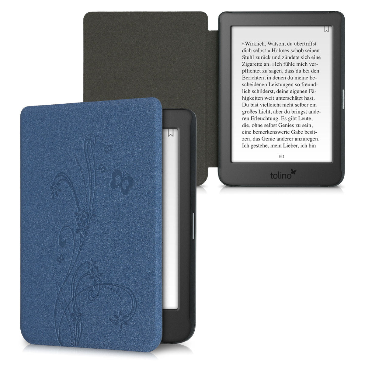 kwmobile Protective Case for Tolino Page 2 Cover - eReader Flip Case with Auto Sleep Function
