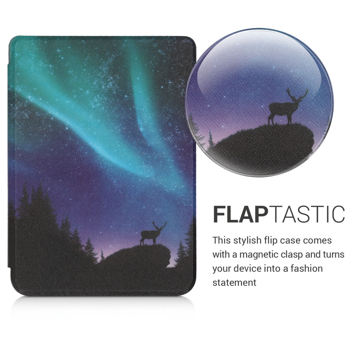 kwmobile Protective Case for Tolino Page 2 Cover - eReader Flip Case with Auto Sleep Function