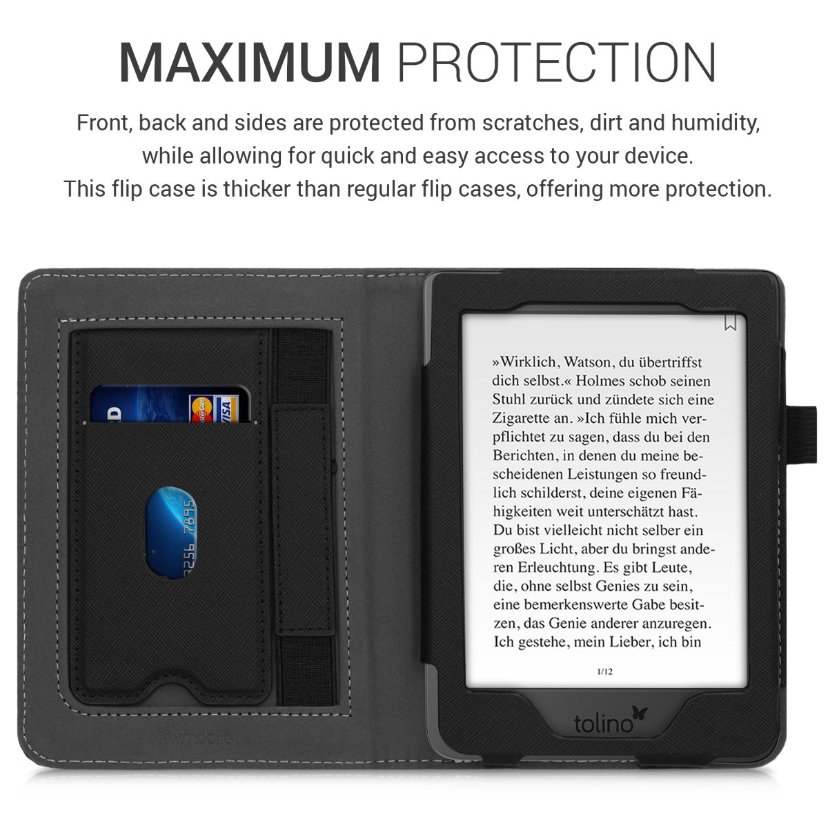 Tolino Page 2 with Hand Strap Flip Case
