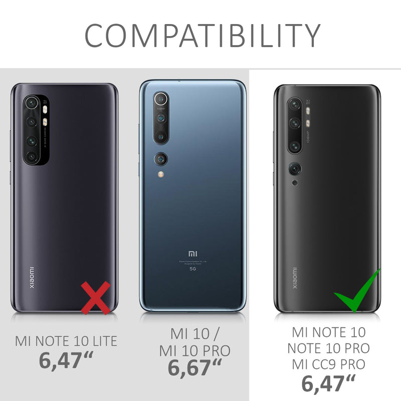 kwmobile Phone Case for Xiaomi Mi Note 10 / Note 10 Pro - Soft Silicone Phone Cover - Protective Case