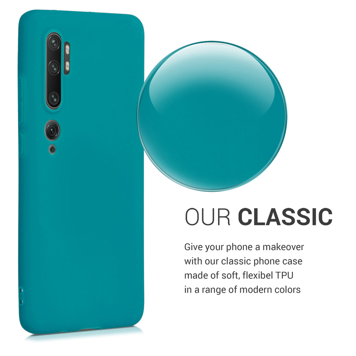 kwmobile Phone Case for Xiaomi Mi Note 10 / Note 10 Pro - Soft Silicone Phone Cover - Protective Case