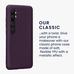 Xiaomi Mi Note 10 / Note 10 Pro Silikon Hülle Metallic Brombeere
