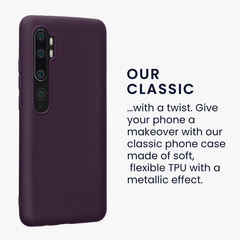 Xiaomi Mi Note 10 / Note 10 Pro Silikon Hülle Metallic Brombeere