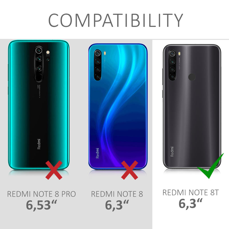 kwmobile Phone Case for Xiaomi Redmi Note 8T - Wireless Charging - Protective Cover