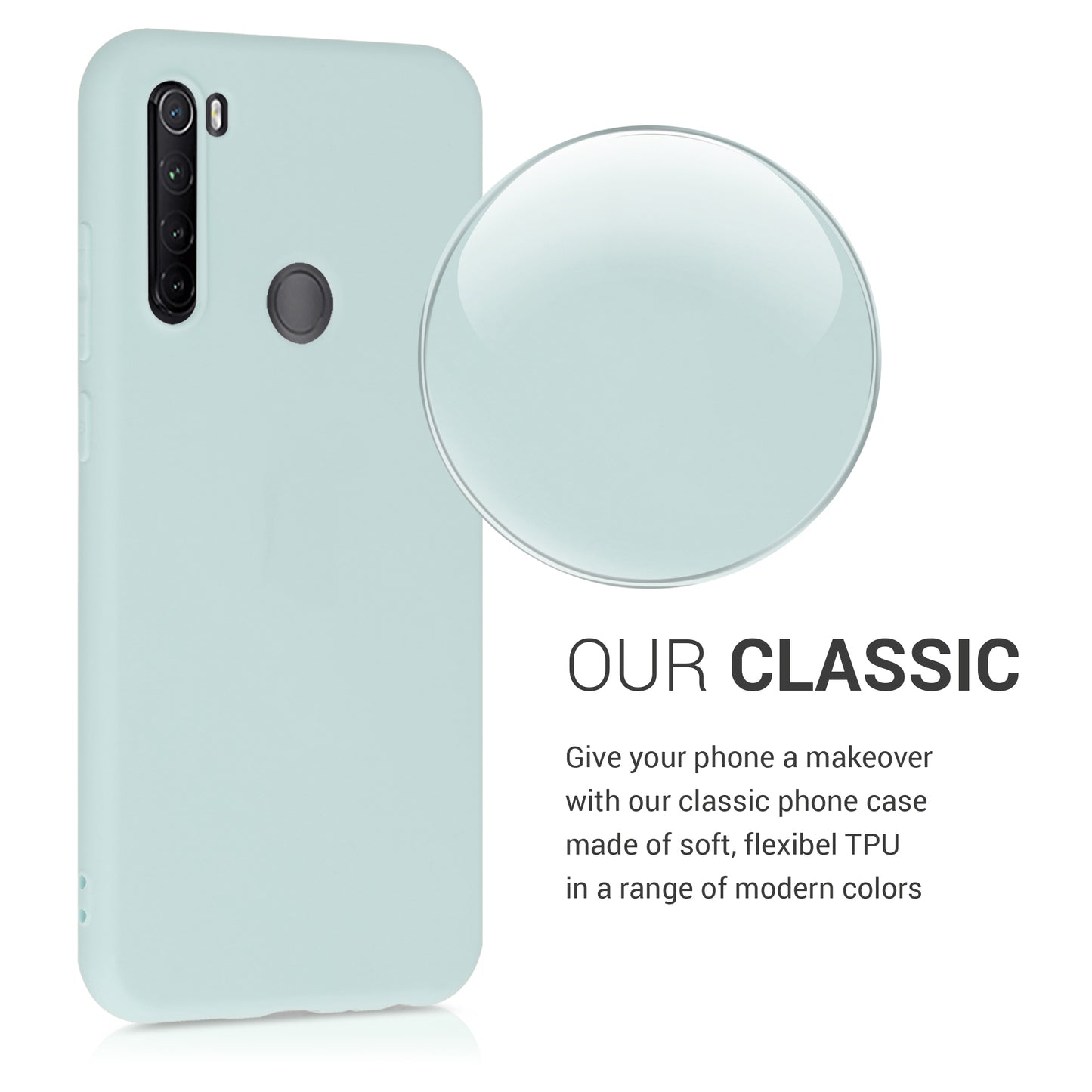 kwmobile Phone Case for Xiaomi Redmi Note 8T - Wireless Charging - Protective Cover