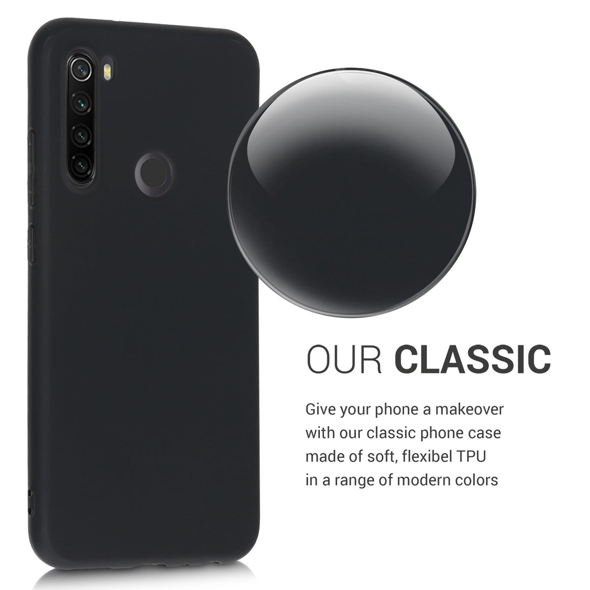 kwmobile Phone Case for Xiaomi Redmi Note 8T - Wireless Charging - Protective Cover